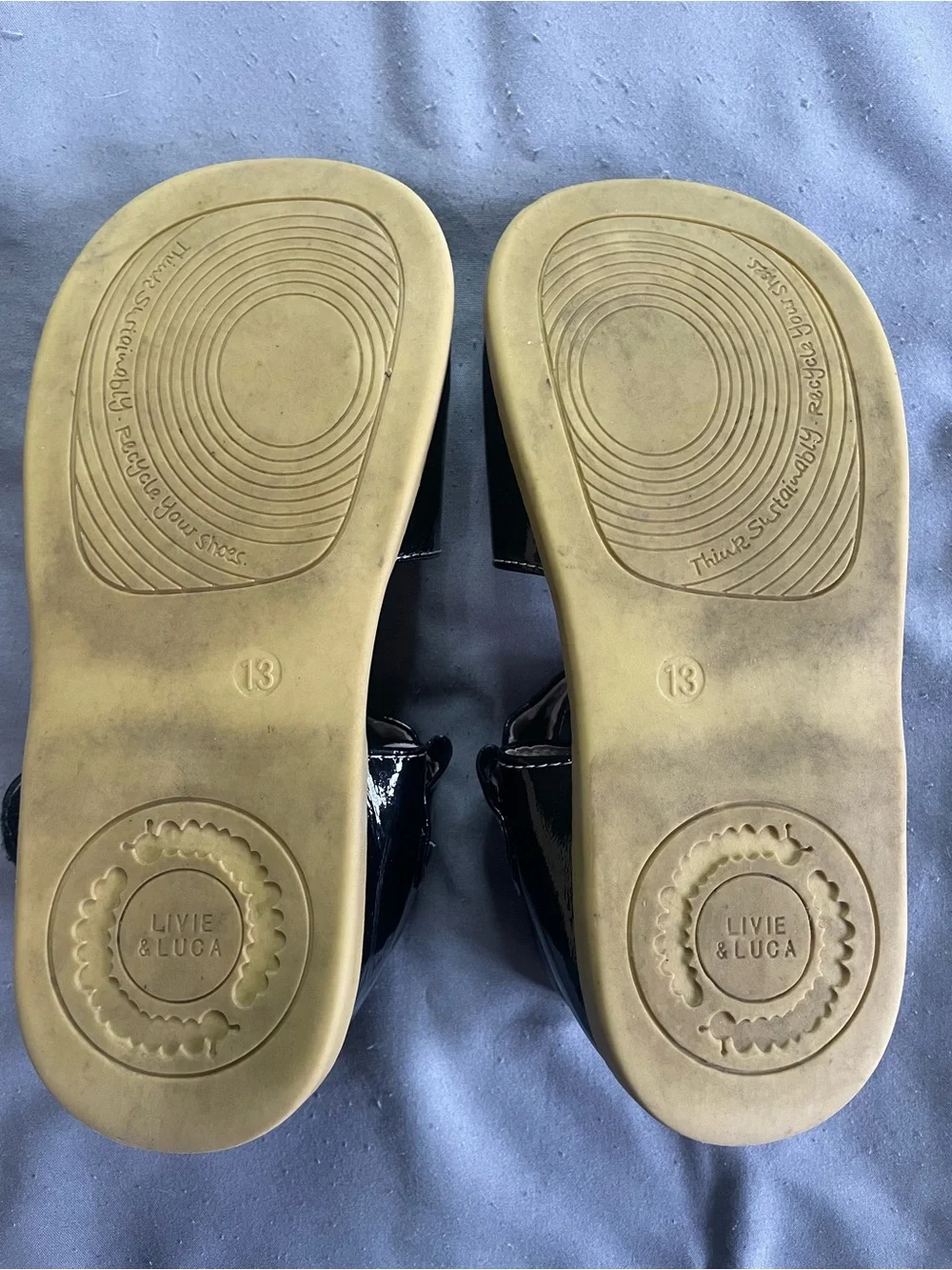 Livie & Luca Mary Jane Sandals Size 13 Black